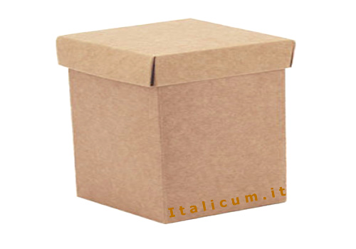 Kleine Geschenkboxen mit Boden und Deckel aus Havana karton mm.50x50x50 - 10 Stck.